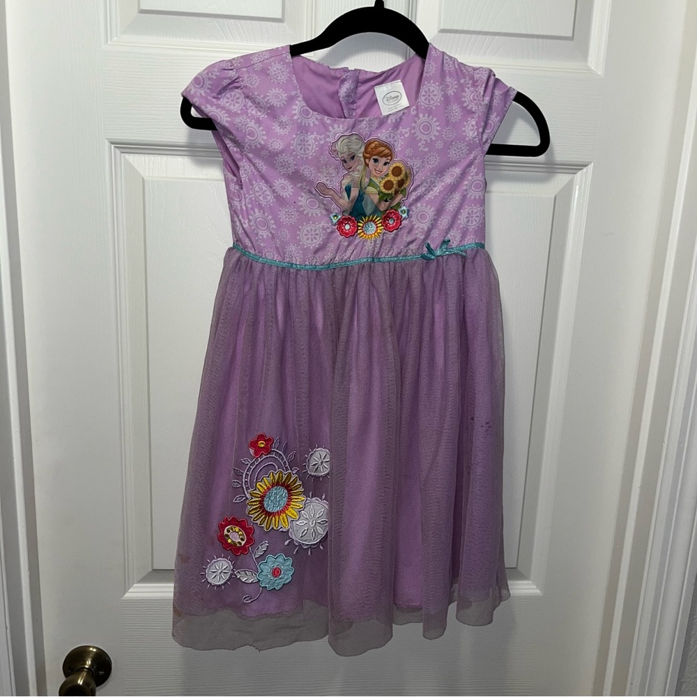 Disney frozen Elsa Anna lavender dress size 7 8